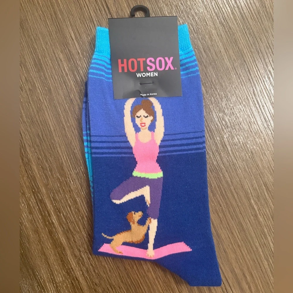 Hot Sox Blue Striped Socks - Picture 2 of 3